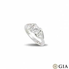 White Gold Princess Cut Diamond Ring 1.07ct D/VS2 White Gold Princess Cut Diamond Ring 1.07ct D/VS2